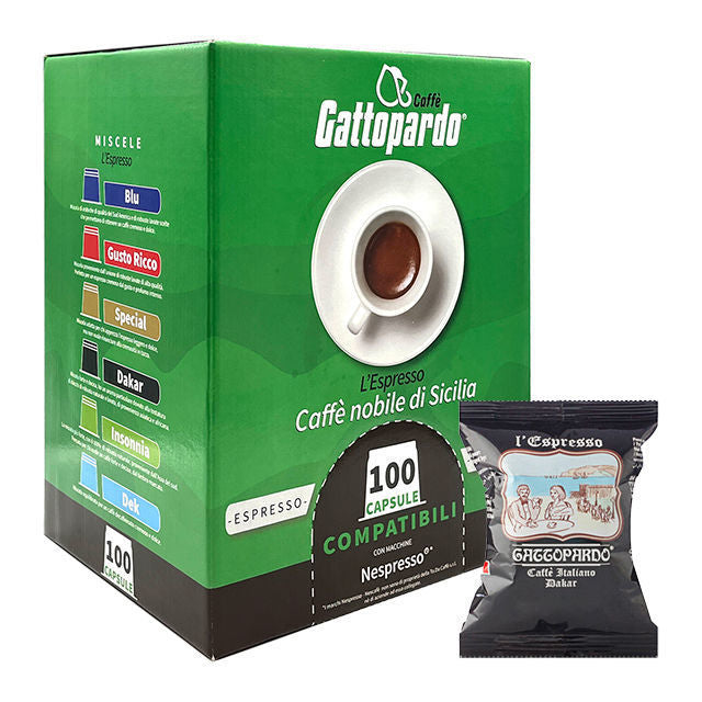 100 Capsule DAKAR Caffè Gattopardo To.Da Compatibili Nespresso