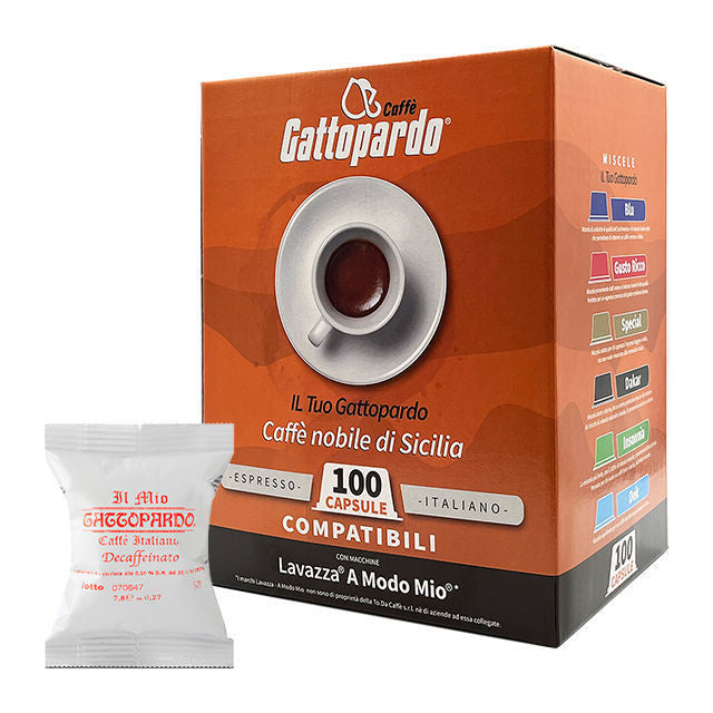 100 Capsule DEK Caffè Gattopardo To.Da Compatibili Lavazza A Modo Mio