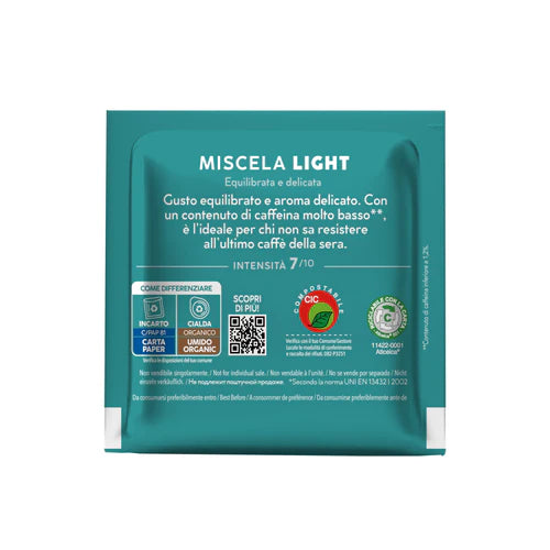 100 LIGHT miscela 50% Blu, 50% Dek - 50 Cialde COMPOSTABILI