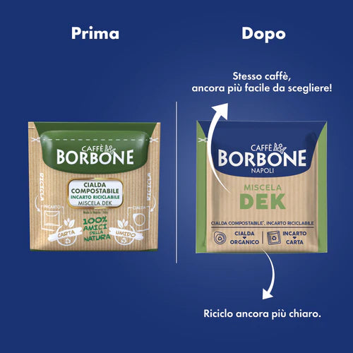 100 Cialde ESE 44 mm Caffè Borbone Miscela VERDE DEK