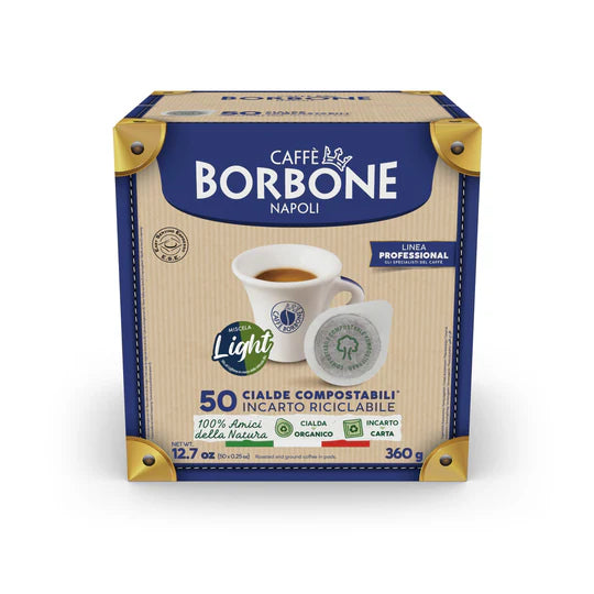 100 LIGHT miscela 50% Blu, 50% Dek - 50 Cialde COMPOSTABILI