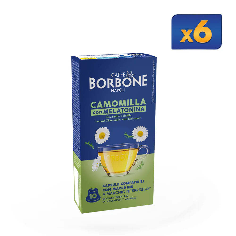 60 Capsule Camomilla E Melatonina Per Bevanda Solubile Caffè Borbone