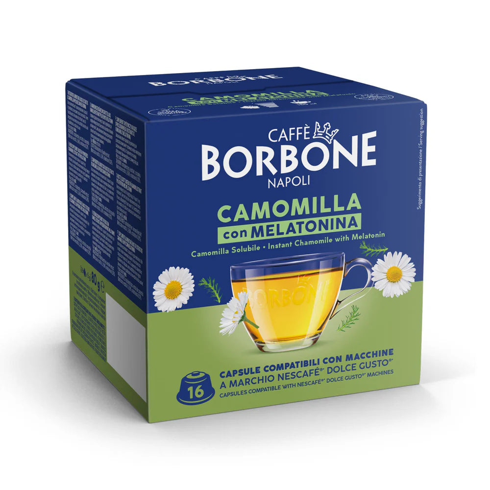 16 Capsule Borbone Per Bevanda Solubile CAMOMILLA E MELATONINA