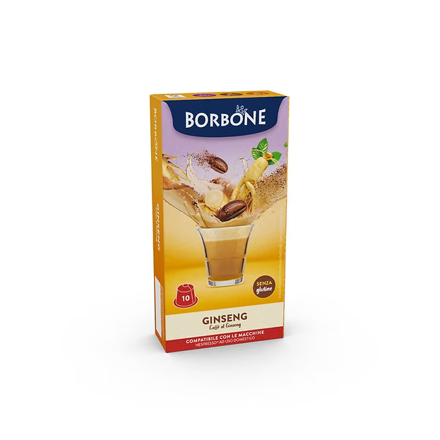10 Capsule Borbone CAFFè AL GINSENG compatibili Nespresso