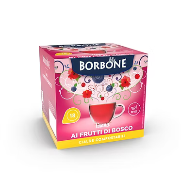 18 Cialde INFUSO AI FRUTTI DI BOSCO Borbone Filtrocarta ESE 44mm