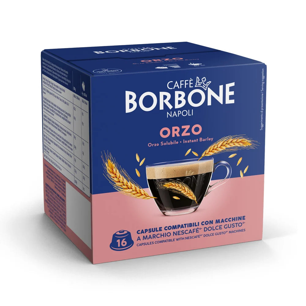 16 Capsule Borbone Per ORZO SOLUBILE compatibili dolce gusto